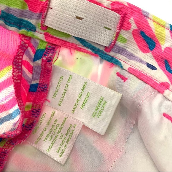 Lilly Pulitzer Girls Callahan Shorts Hot Pink summer adjustable EUC size 12 - Picture 5 of 6